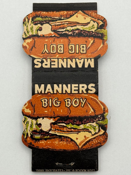 "Manners Restaurant" Vintage Feature Matchbook with a Contour Cover!