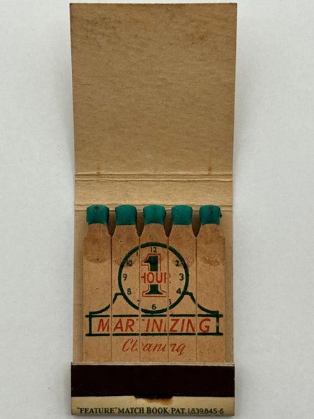"One Hour Martinizing" Vintage Feature Matchbook