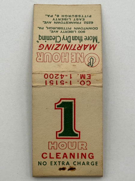 "One Hour Martinizing" Vintage Feature Matchbook
