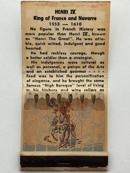 "Château Henry IV" Vintage Feature Matchbook