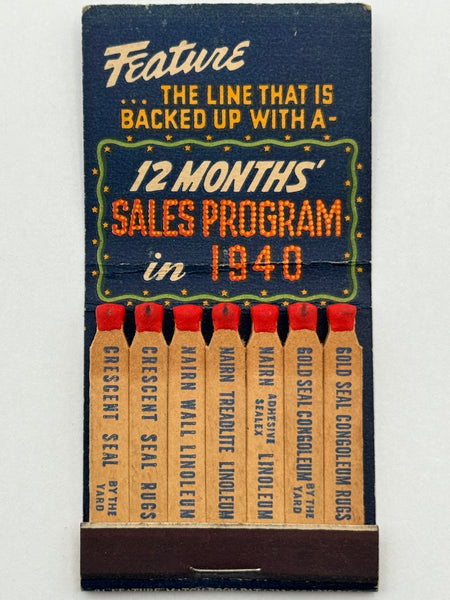 "Renard Linoleum & Rug Company" Oklahoma City, OK Vintage Feature Matchbook