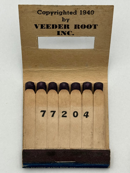 "Veeder-Root" Vintage Feature Matchbook