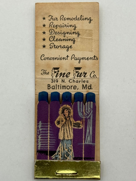 "The Fine Fir Co." Vintage Feature Matchbook