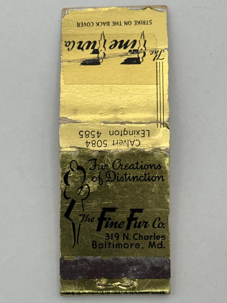"The Fine Fir Co." Vintage Feature Matchbook