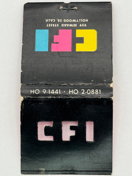 "Consolidated Film Industries" Hollywood, CA Vintage Feature Matchbook with a Knot-Hole Cover!