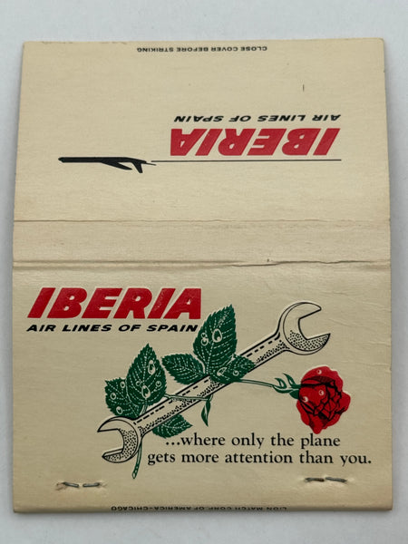 "Iberia Air Lines of Spain" Vintage Feature Matchbook