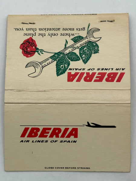 "Iberia Air Lines of Spain" Vintage Feature Matchbook