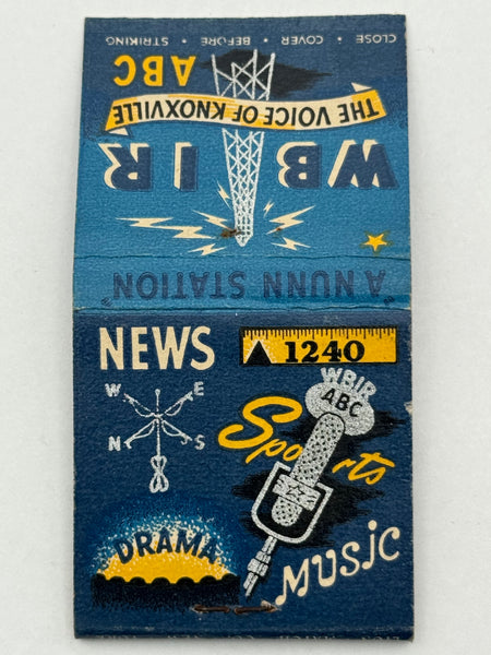 "WBIR" Vintage Feature Matchbook