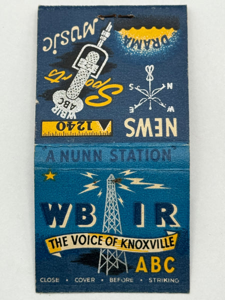 "WBIR" Vintage Feature Matchbook