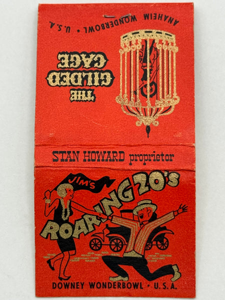 "Jim’s Roaring 20’s / The Gilded Cage" Vintage Feature Matchbook
