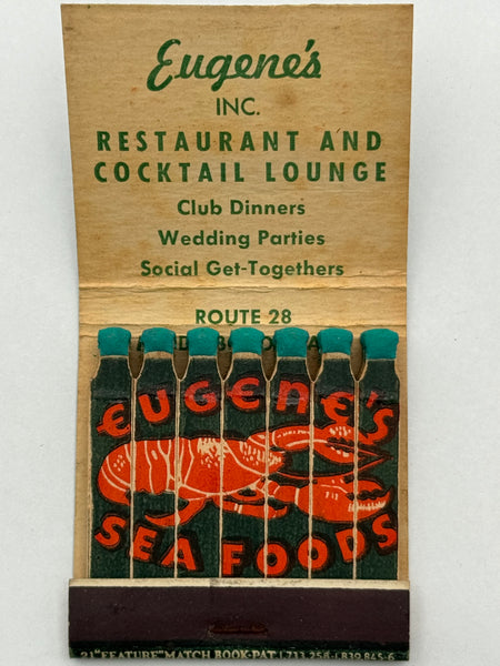 "Eugene’s Inc" Vintage Feature Matchbook