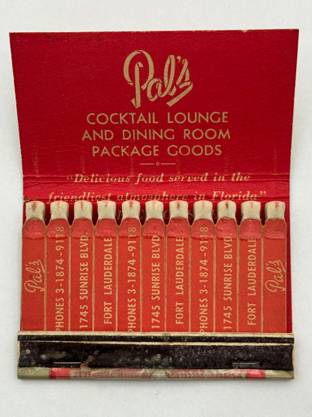 "Pal’s" Vintage Feature Matchbook