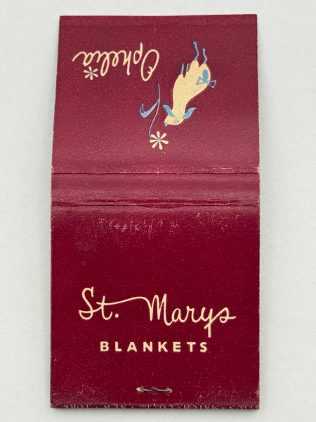 "Ophelia / St Mary’s Blankets" Vintage Feature Matchbook