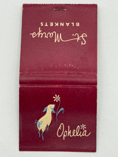 "Ophelia / St Mary’s Blankets" Vintage Feature Matchbook