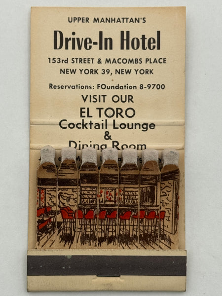 "Drive-In Hotel" Vintage Feature Matchbook
