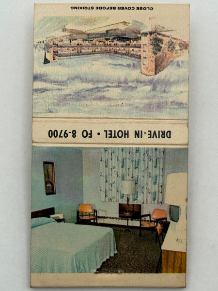 "Drive-In Hotel" Vintage Feature Matchbook