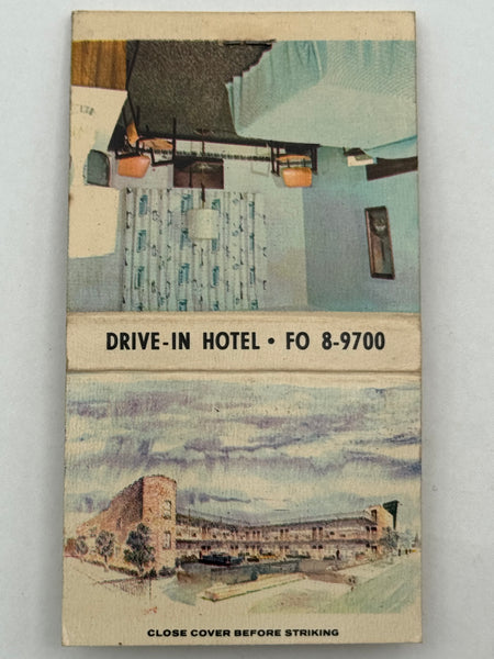 "Drive-In Hotel" Vintage Feature Matchbook