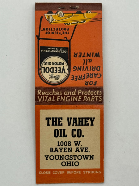 "The Vally Oil Co. / Veedol" Vintage Feature Matchbook