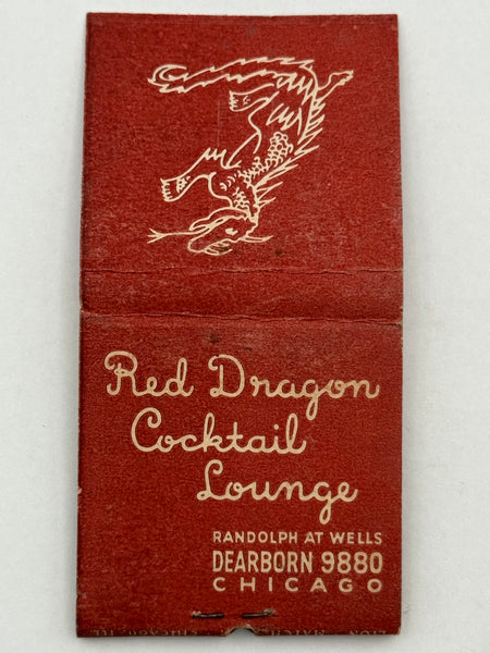 "Red Dragon Cocktail Lounge" Vintage Feature Matchbook