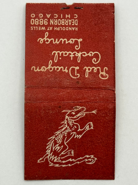 "Red Dragon Cocktail Lounge" Vintage Feature Matchbook