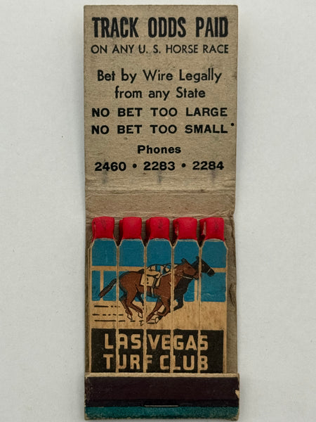 "Las Vegas Club" Vintage Feature Matchbook