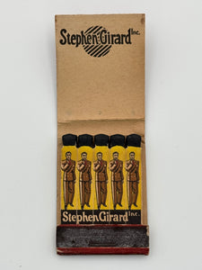 "Stephen Girard" Boston, MA Vintage Feature Matchbook