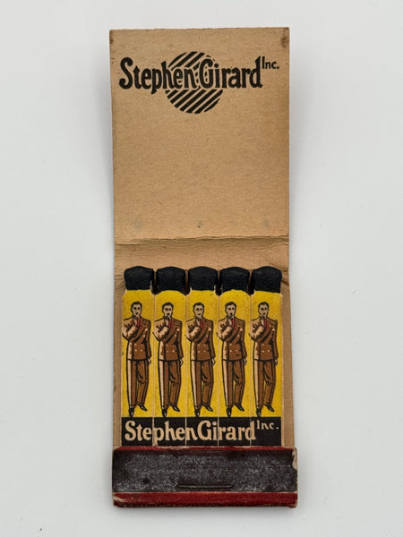 "Stephen Girard" Boston, MA Vintage Feature Matchbook