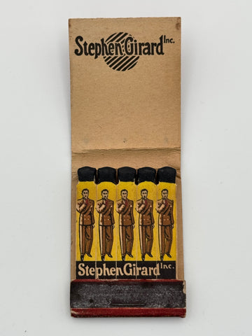 "Stephen Girard" Boston, MA Vintage Feature Matchbook