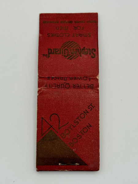 "Stephen Girard" Boston, MA Vintage Feature Matchbook