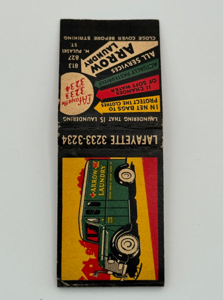"Arrow Laundry" Baltimore, MD Vintage Feature Matchbook