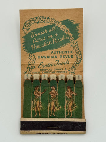 "Waikiki" Chicago, IL Vintage Feature Matchbook