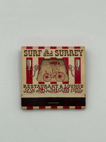 "Surf and Surrey" Chicago, IL Vintage Feature Matchbook with a Knot-Hole Cover!