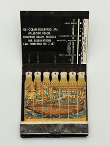 "Barefoot Mailman Hotel" Hillsboro Beach, FL  Vintage Feature Matchbook