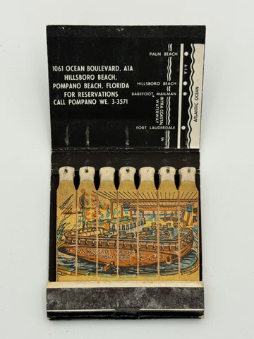 "Barefoot Mailman Hotel" Hillsboro Beach, FL  Vintage Feature Matchbook
