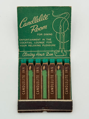 "Candlelite Inn" Glendale, CA Vintage Feature Matchbook