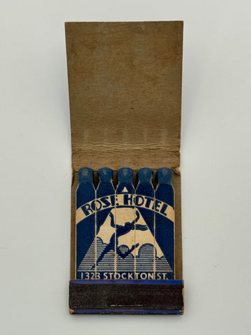 "Rose Hotel" San Francisco, CA Vintage Feature Matchbook
