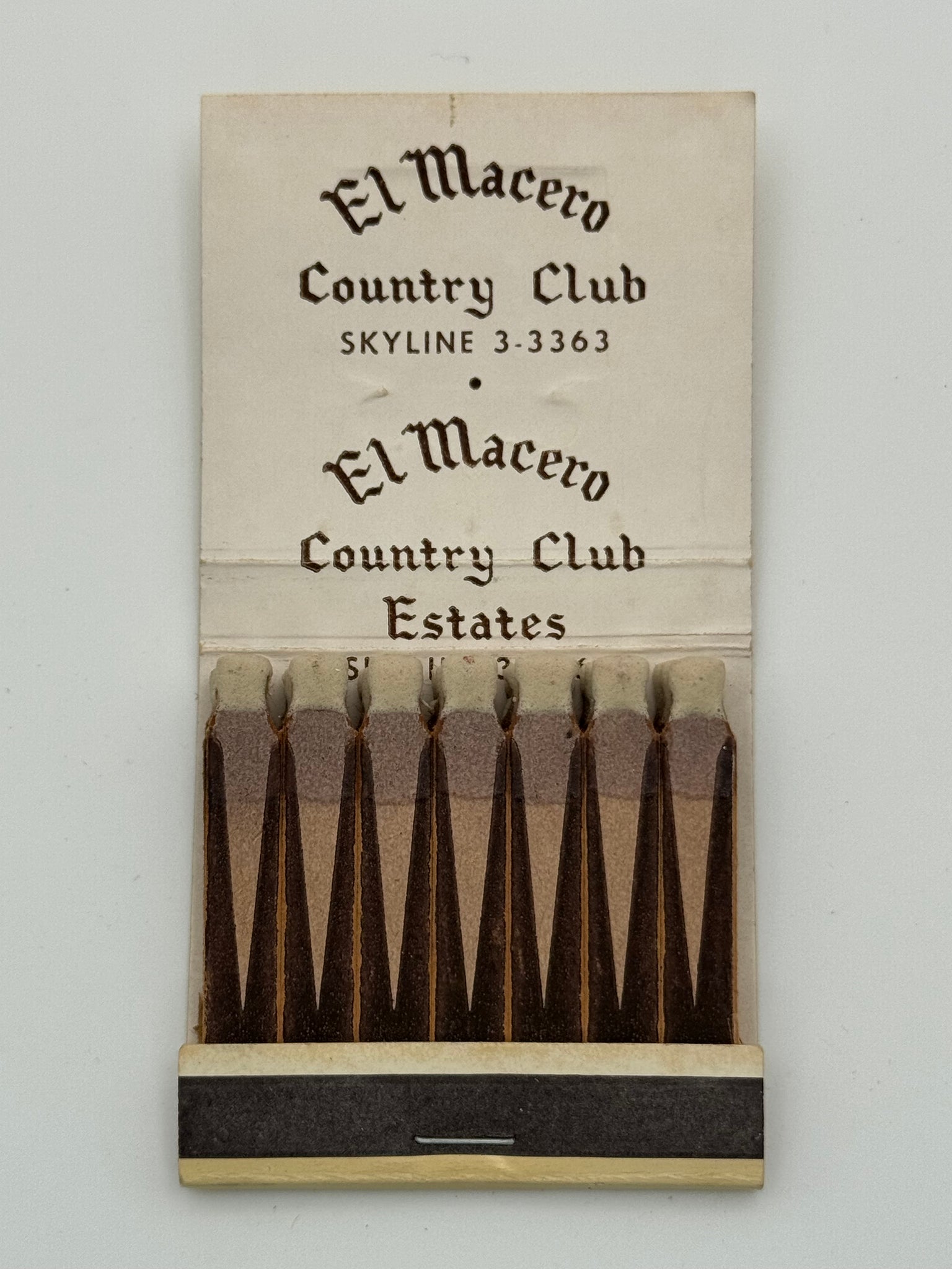 "El Macero Country Club" Vintage Feature Matchbook