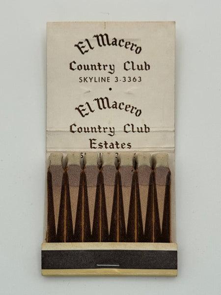 "El Macero Country Club" Vintage Feature Matchbook