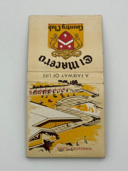 "El Macero Country Club" Vintage Feature Matchbook