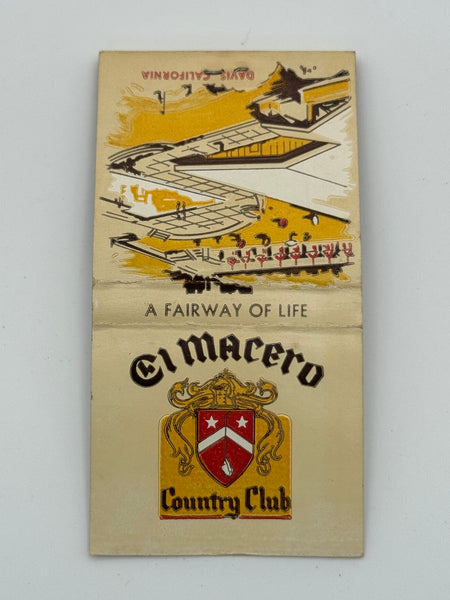 "El Macero Country Club" Vintage Feature Matchbook