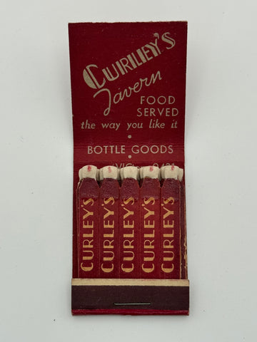 "Curley’s Tavern" Chicago, IL Vintage Feature Matchbook