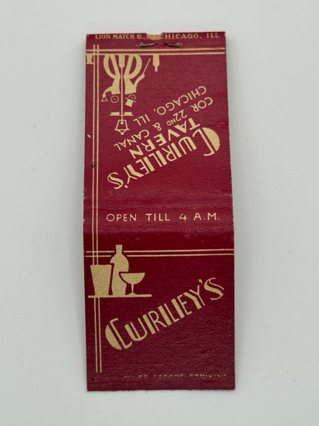 "Curley’s Tavern" Chicago, IL Vintage Feature Matchbook