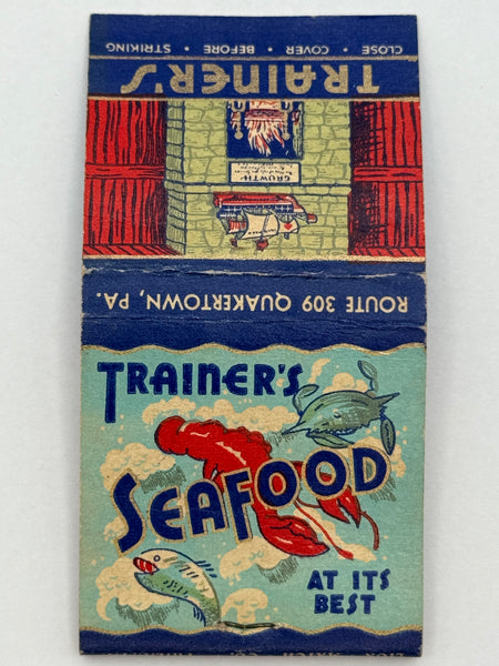 "Trainer’s Seafood" Vintage Feature Matchbook