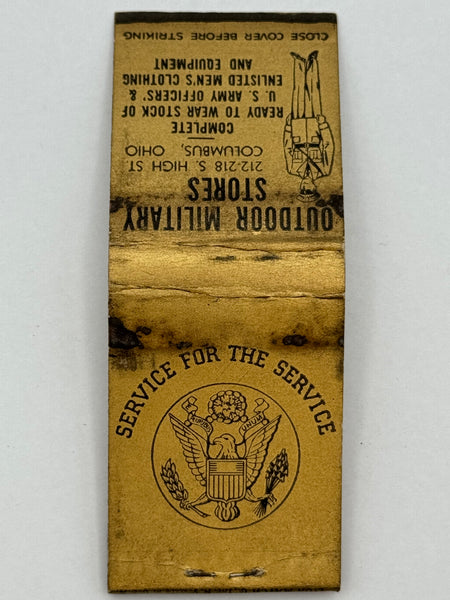 "Outdoor Military Stores" Vintage Feature Matchbook
