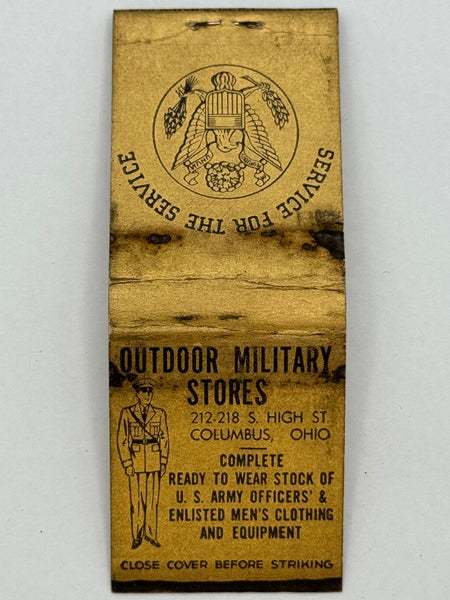 "Outdoor Military Stores" Vintage Feature Matchbook