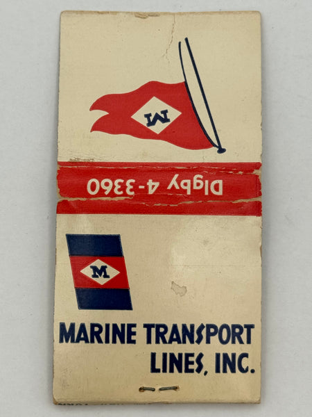 "Marine Transport Lines Inc." Vintage Feature Matchbook