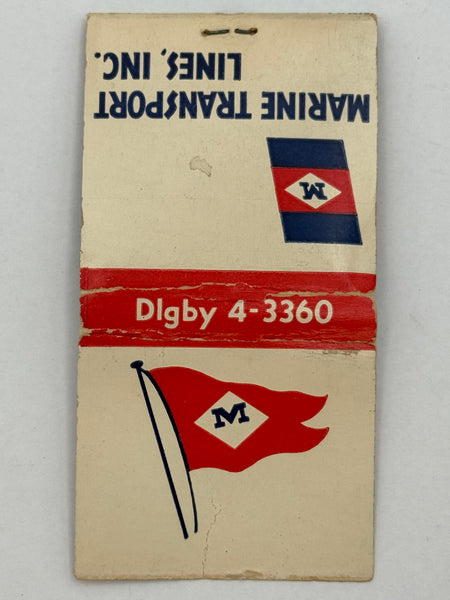 "Marine Transport Lines Inc." Vintage Feature Matchbook