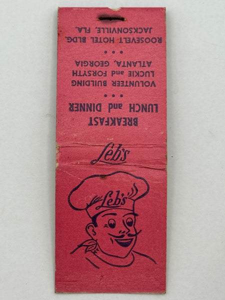 "Leb’s" Vintage Feature Matchbook