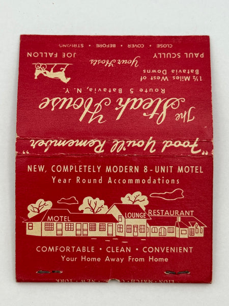 "The Steak House" Vintage Feature Matchbook