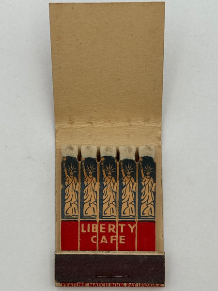"Liberty Cafe" Vintage Feature Matchbook
